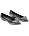 Ferragamo Logo Leather Ballet Flat In Black