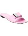 Ferragamo Logo Leather Flat In Multi