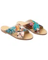Ferragamo Giacky Print Flat Sandals In Multi