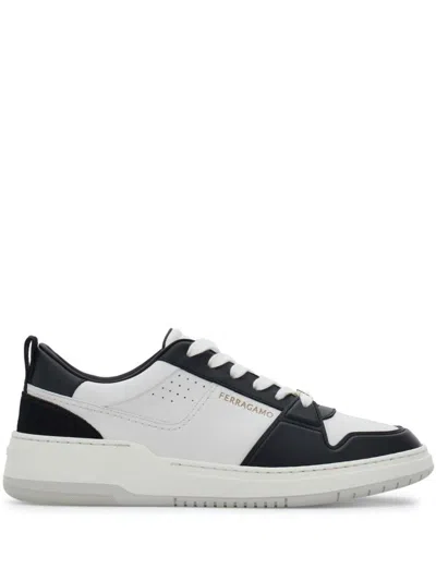 FERRAGAMO SALVATORE FERRAGAMO LOGO LEATHER SNEAKERS