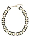 Ferragamo Logo-link Necklace In Gold