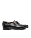 Ferragamo Gancini Ornament Mule Loafers In Black
