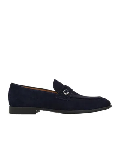 Ferragamo Logo Loafers In Black