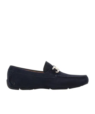 Ferragamo Logo Loafers In Black