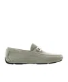 Ferragamo Logo Loafers In Gray