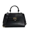 Ferragamo Logo Logo Flip Shoulder Bag In Black