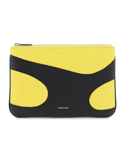 Ferragamo Logo Logo Mobile Phone Bag In Yellow