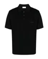Ferragamo Logo Logo Short-sleeved Polo Shirt In Black