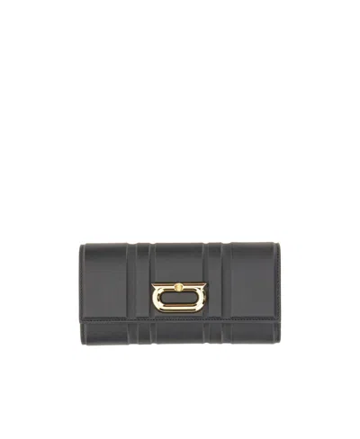 Ferragamo Logo Logo Wallet In Black