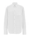 Ferragamo Jacquard Shirt Featuring Gancini Pattern In White
