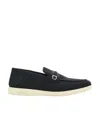 Ferragamo Drame Leather Loafers In Black