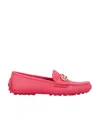 Ferragamo Logo Love Shoes In Red