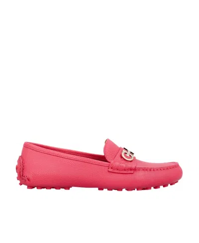 Ferragamo Logo Love Shoes In Red