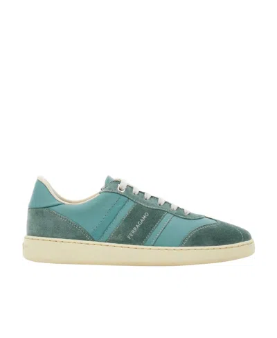 Ferragamo Logo-embossed In Green