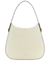 Ferragamo Logo Medium Leather Hobo Bag In White