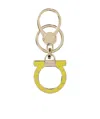 Ferragamo Logo Metal Ring Key Chain In Nude