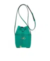 Ferragamo Logo Mini Bag In Green