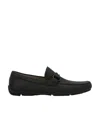 Ferragamo Logo Mokasin Shoes In Black