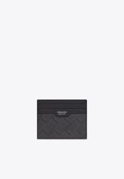 Ferragamo Card Holder In Gray