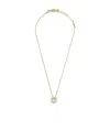 Ferragamo Gancini Crystal- Embellished Necklace In Yellow