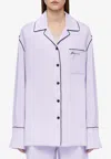 Ferragamo Long-sleeved Pajamas Shirt In Purple