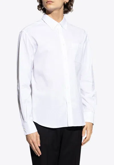 FERRAGAMO LOGO PATCH BUTTONED SHIRT