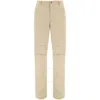 Ferragamo Logo-patch Cotton Cropped Trousers In Beige