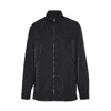 Ferragamo Logo Patch Polyester Windbreaker In Black