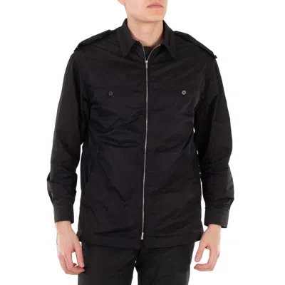 Ferragamo Logo Patch Polyester Windbreaker, Brand Size 48 (us Size 38) In Black