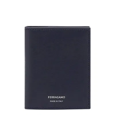 Ferragamo Logo Pattern Card Holder In Black