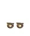 Ferragamo Logo Pattern Earrings In Black