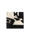 Ferragamo Logo Pattern Scarf In Black