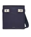Ferragamo Logo Pattern Shoulder Bag In Black