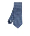 Ferragamo Logo Pattern Tie In Blue
