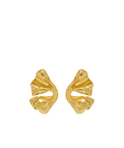 Ferragamo Logo Pendant Earrings In Gold