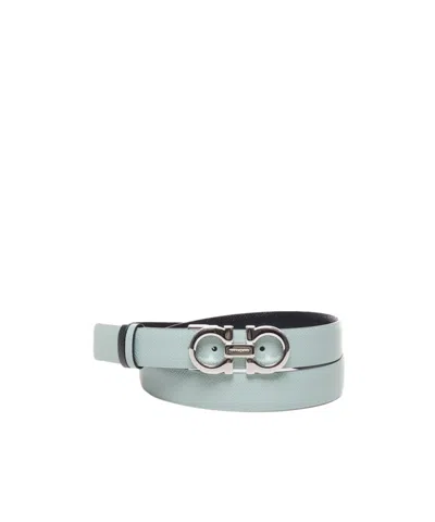 FERRAGAMO GANCINI BUCKLE LEATHER BELT