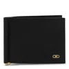 Ferragamo Logo Plaque Bi-fold Wallet In Black