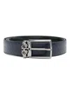 Ferragamo Double Logo-embossed Leather Belt