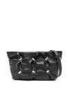 Ferragamo Logo-plaque Clutch Bag In Black