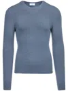 Ferragamo Slim Fit Crew Neck Sweater In Blue