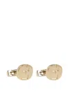 Ferragamo Logo Pattern Cufflinks In Gold