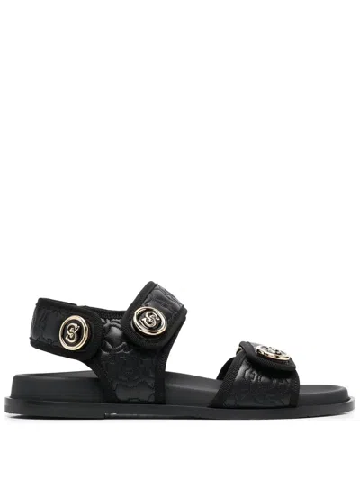 Ferragamo Keita Gal Leather Sandals In Animal Print
