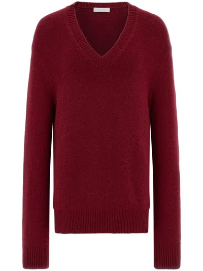 Ferragamo Logo-plaque Jumper In Red