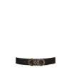 Ferragamo Reversible And Adjustable Gancini Belt In Black