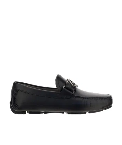 FERRAGAMO LOGO-PLAQUE LOAFERS