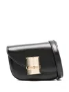 Ferragamo Logo-plaque Mini Bag In Black