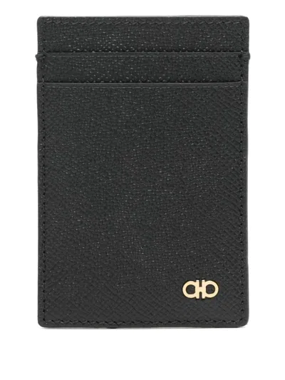 Ferragamo Logo-plaque Wallet In Black