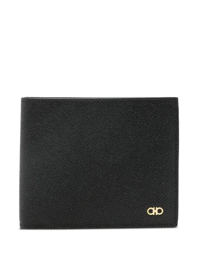 Ferragamo Logo-plaque Wallet In Black