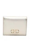 Ferragamo Logo-plaque Wallet In White