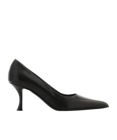 Ferragamo Logo Pointed High Heels In Black